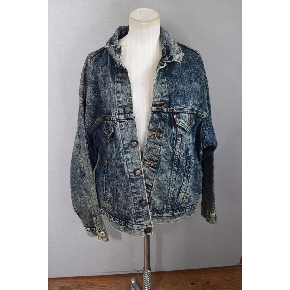 Levi's Trucker Jacket XL Blue Acid Wash 70507-0227 Men Vtg 80s Made in USA